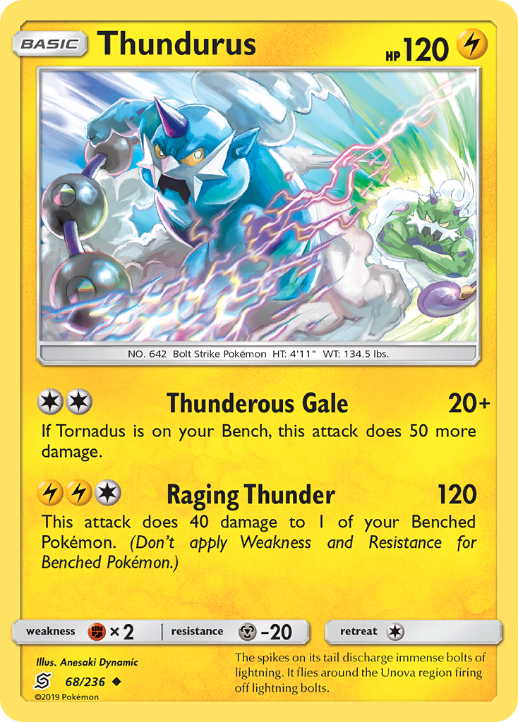 Thundurus sm11-68 Uncommon from Unified Minds Set