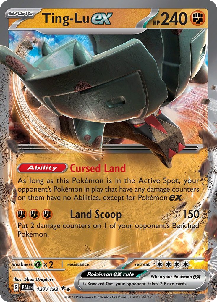 Ting-Lu ex sv2-127 Double Rare from Paldea Evolved Set