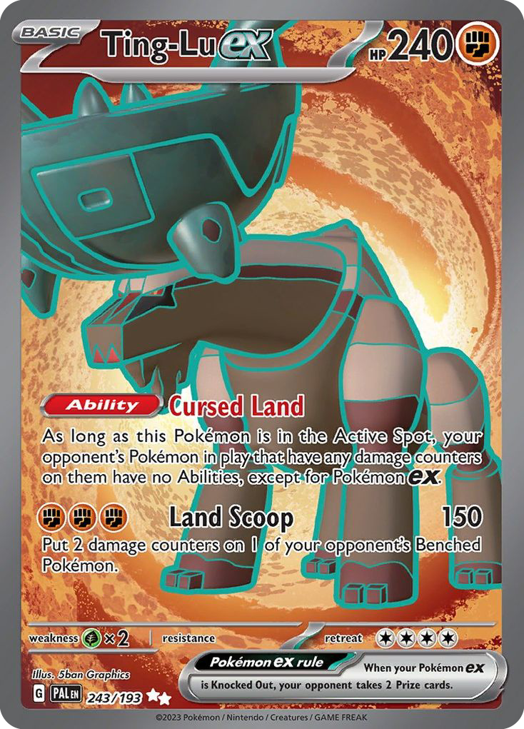 Ting-Lu ex sv2-243 Ultra Rare from Paldea Evolved Set