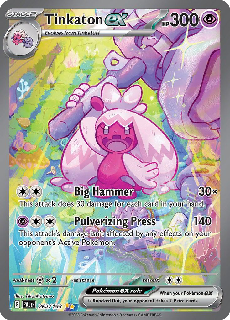 Tinkaton ex sv2-262 Special Illustration Rare from Paldea Evolved Set