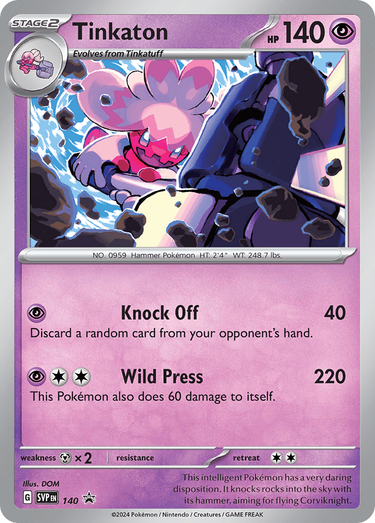 Tinkaton svp-140 Promo from Scarlet & Violet Black Star Promos Set