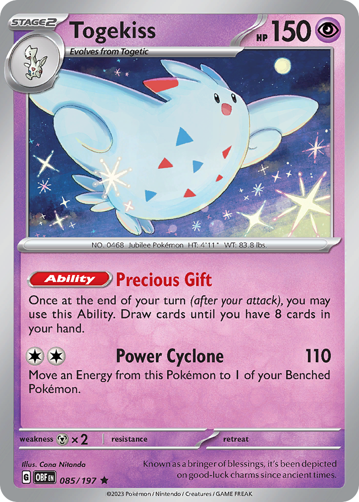 Togekiss sv3-85 Rare from Obsidian Flames Set