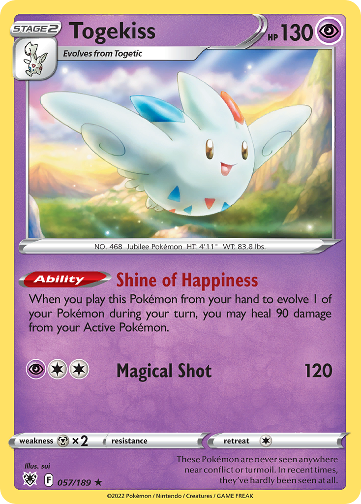 Togekiss swsh10-57 Rare Holo from Astral Radiance Set