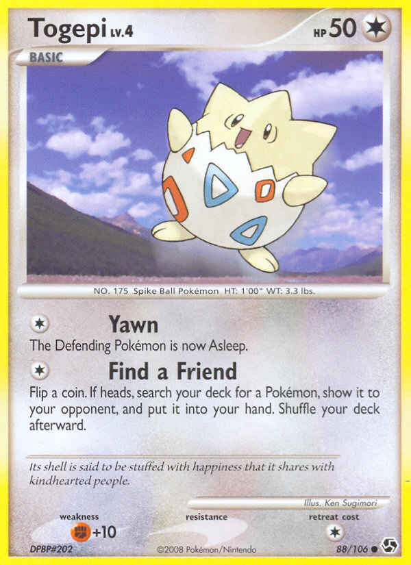 Togepi dp4-88 Common from Great Encounters Set