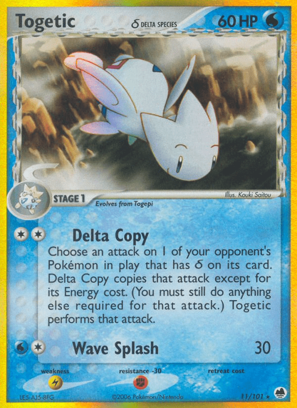 Togetic δ ex15-11 Rare Holo from Dragon Frontiers Set