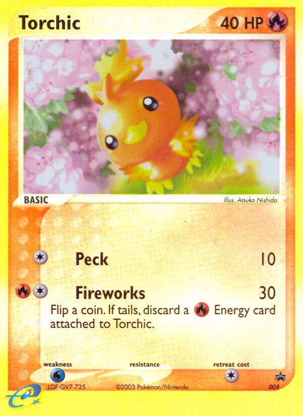 Torchic np-8 Promo from Nintendo Black Star Promos Set