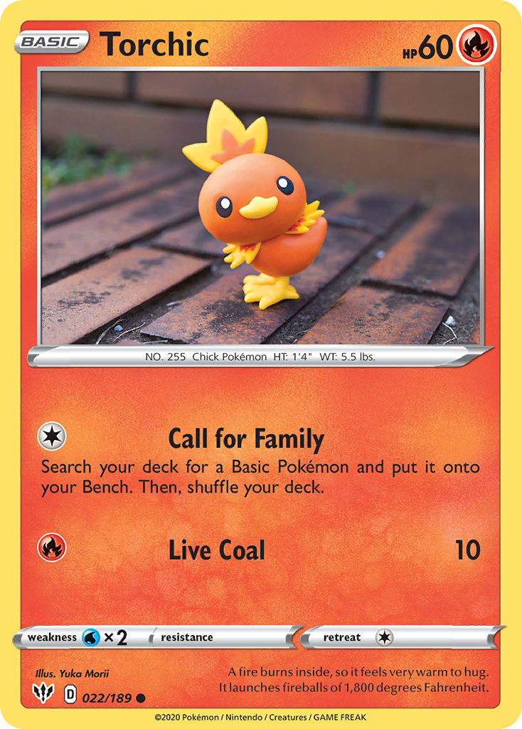 Torchic swsh3-22 Common from Darkness Ablaze Set