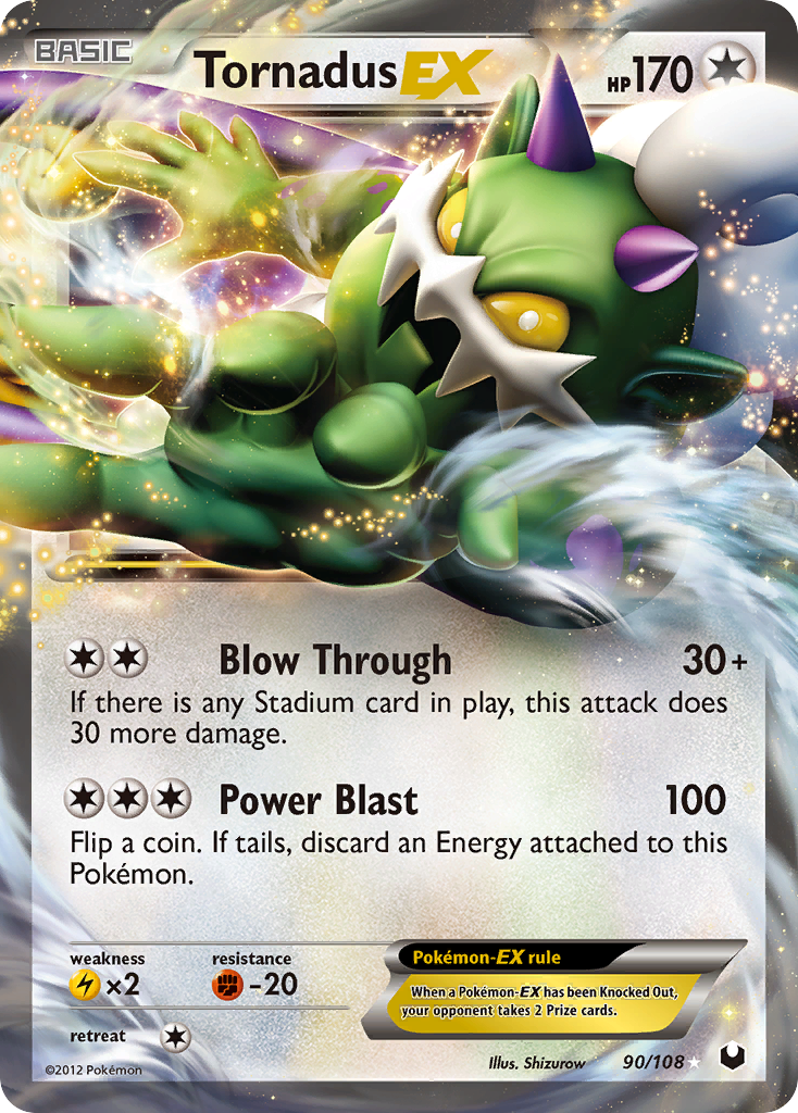 Tornadus-EX bw5-90 Rare Holo EX from Dark Explorers Set