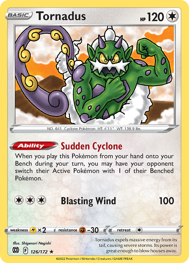 Tornadus swsh9-126 Rare from Brilliant Stars Set