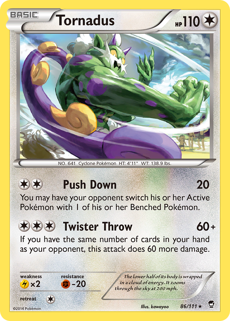 Tornadus xy3-86 Rare from Furious Fists Set