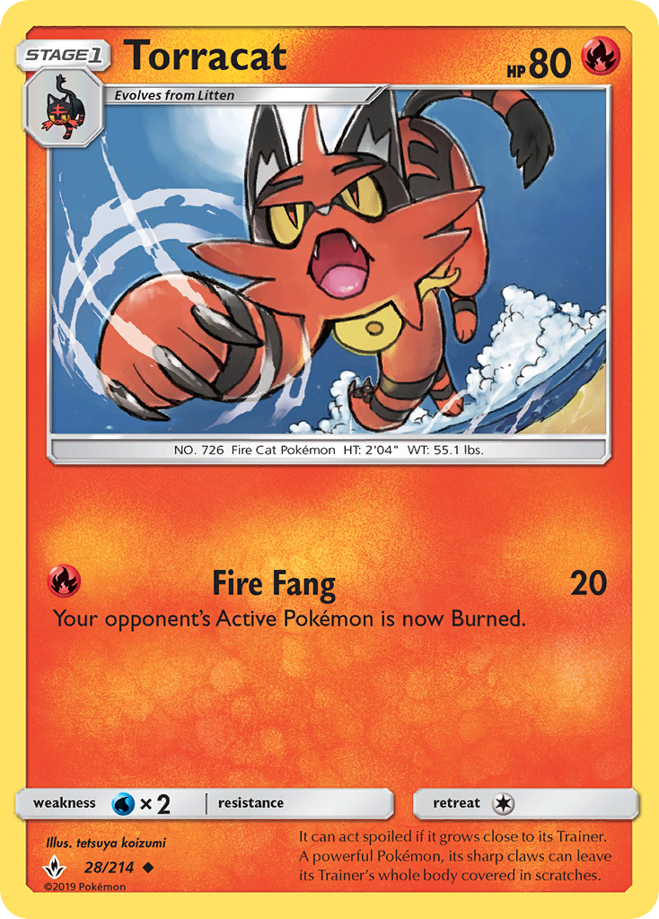 Torracat sm10-28 Uncommon from Unbroken Bonds Set