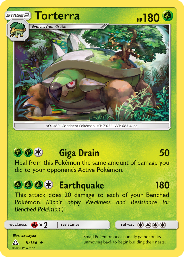 Torterra sm5-9 Rare Holo from Ultra Prism Set