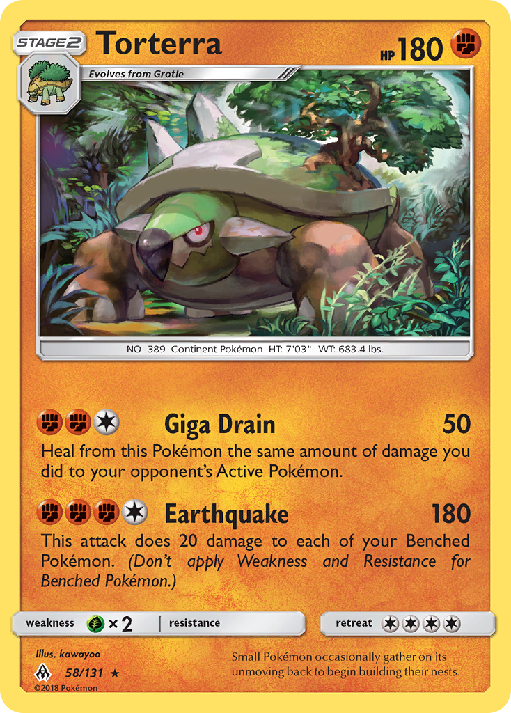 Torterra sm6-58 Rare from Forbidden Light Set