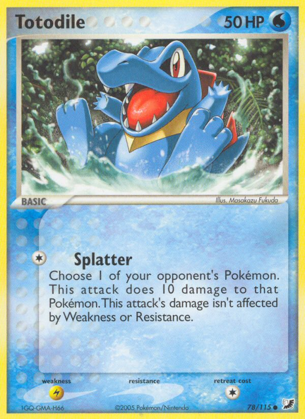Totodile ex10-78 Common from Unseen Forces Set