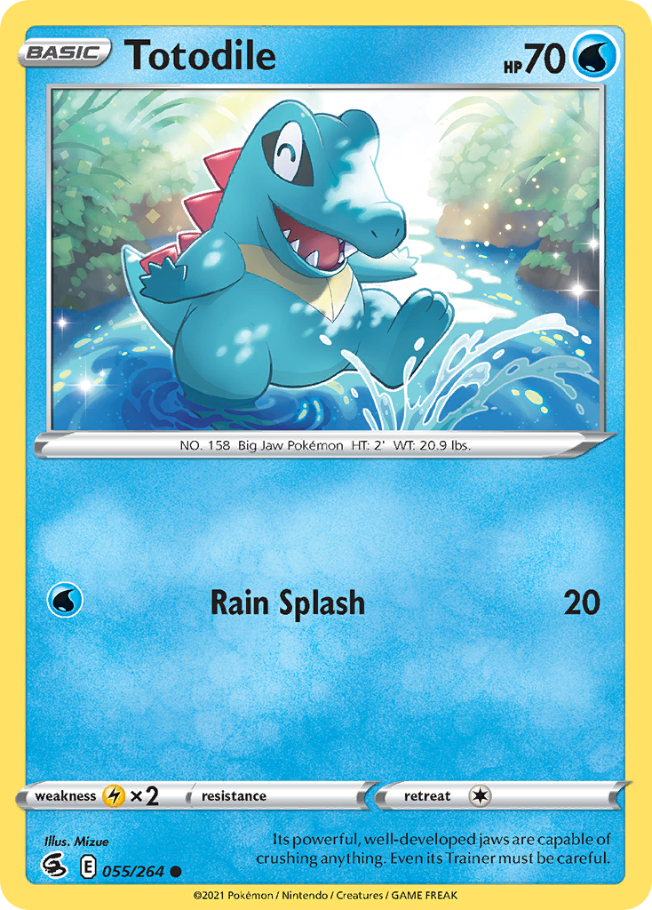 Totodile swsh8-55 Common from Fusion Strike Set