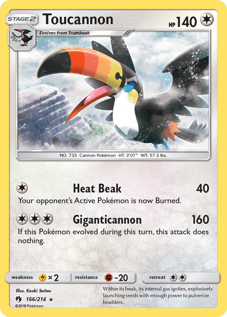 Toucannon sm8-166 Rare from Lost Thunder Set