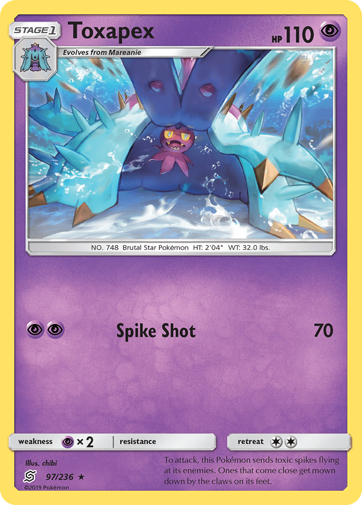 Toxapex sm11-97 Rare from Unified Minds Set