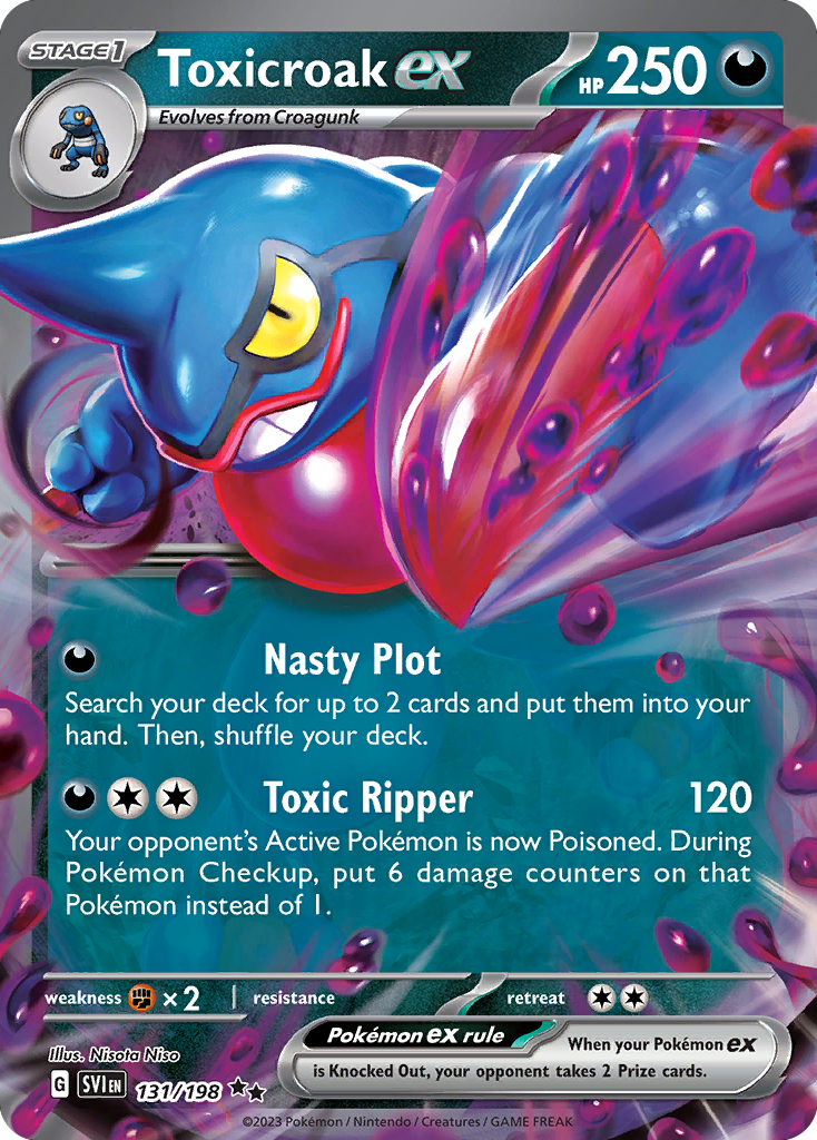 Toxicroak ex sv1-131 Double Rare from Scarlet & Violet Set