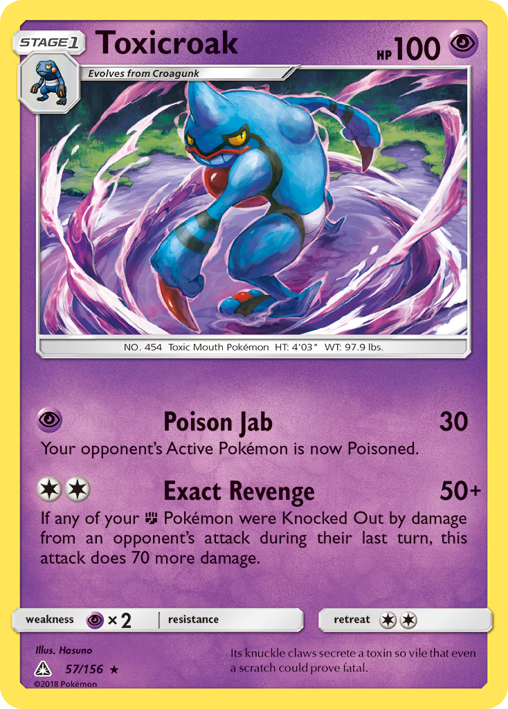 Toxicroak sm5-57 Rare from Ultra Prism Set