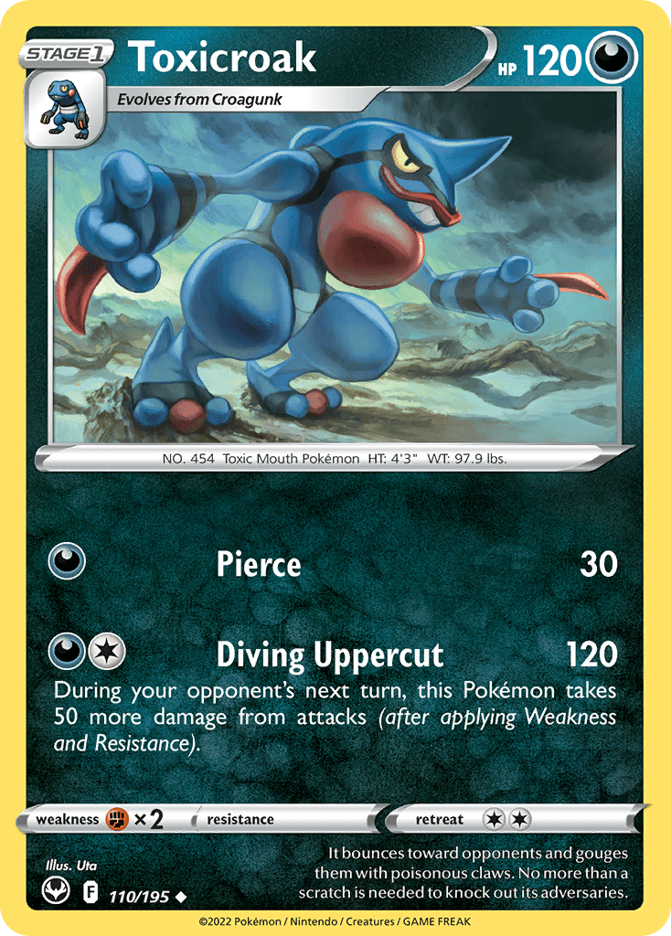 Toxicroak swsh12-110 Uncommon from Silver Tempest Set