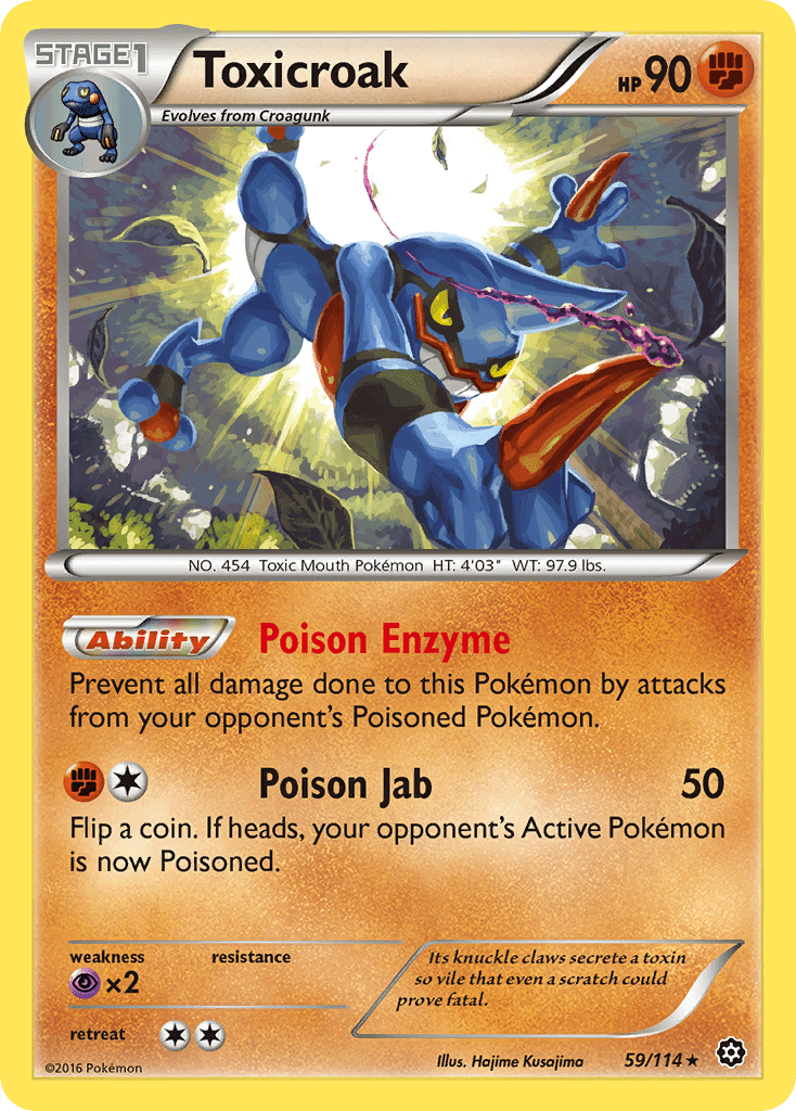 Toxicroak xy11-59 Rare from Steam Siege Set