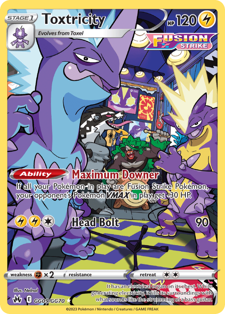 Toxtricity swsh12pt5gg-GG09 Trainer Gallery Rare Holo from Crown Zenith Galarian Gallery Set