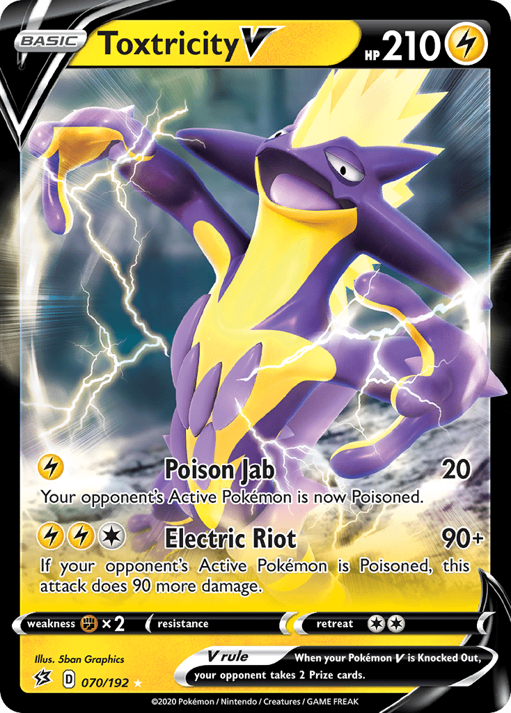 Toxtricity V swsh2-70 Rare Holo V from Rebel Clash Set