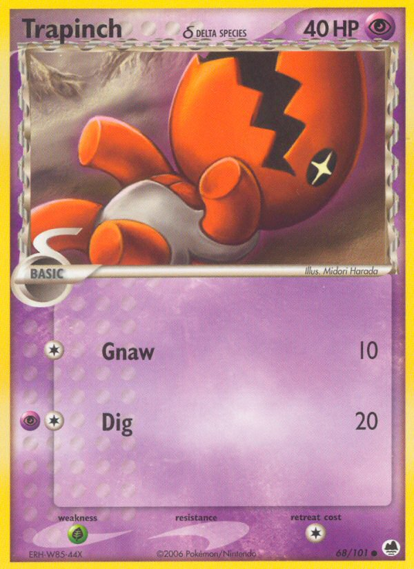 Trapinch δ ex15-68 Common from Dragon Frontiers Set