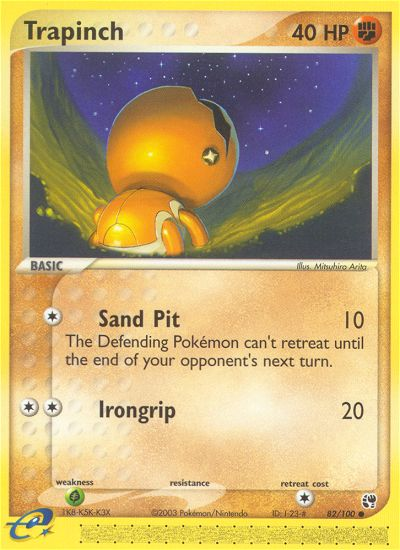 Trapinch ex2-82 Common from Sandstorm Set