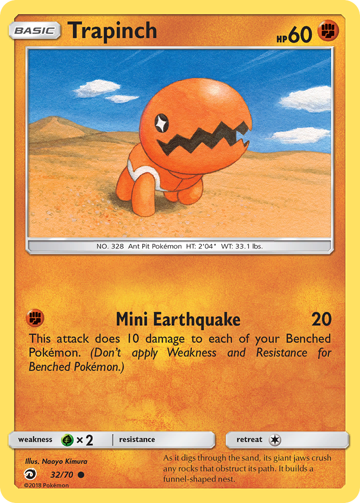 Trapinch sm75-32 Common from Dragon Majesty Set