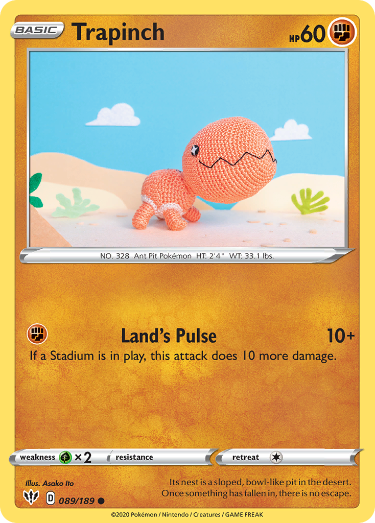 Trapinch swsh3-89 Common from Darkness Ablaze Set