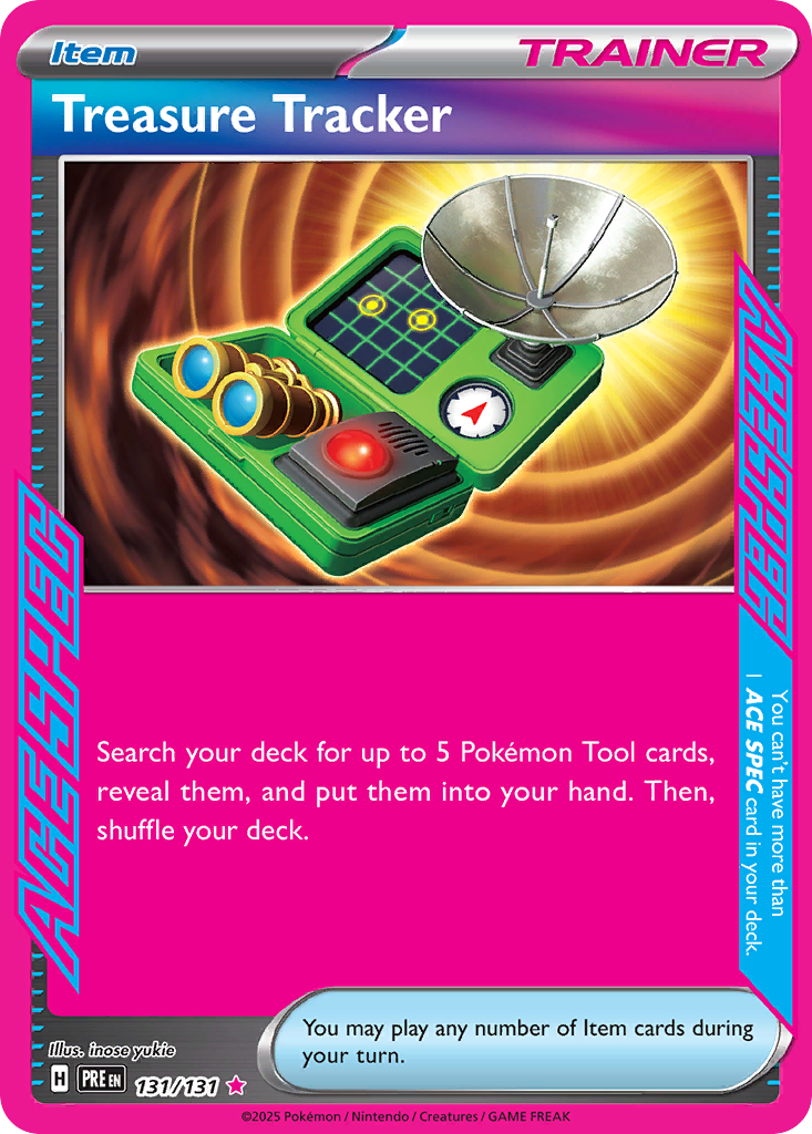 Treasure Tracker sv8pt5-131 ACE SPEC Rare from Prismatic Evolutions Set