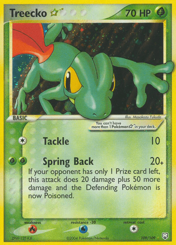 Treecko ★ ex7-109 Rare Holo Star from Team Rocket Returns Set
