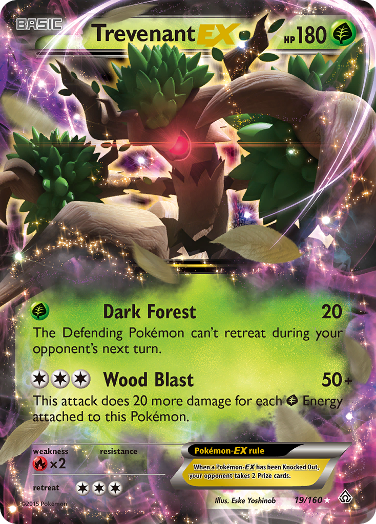 Trevenant-EX xy5-19 Rare Holo EX from Primal Clash Set