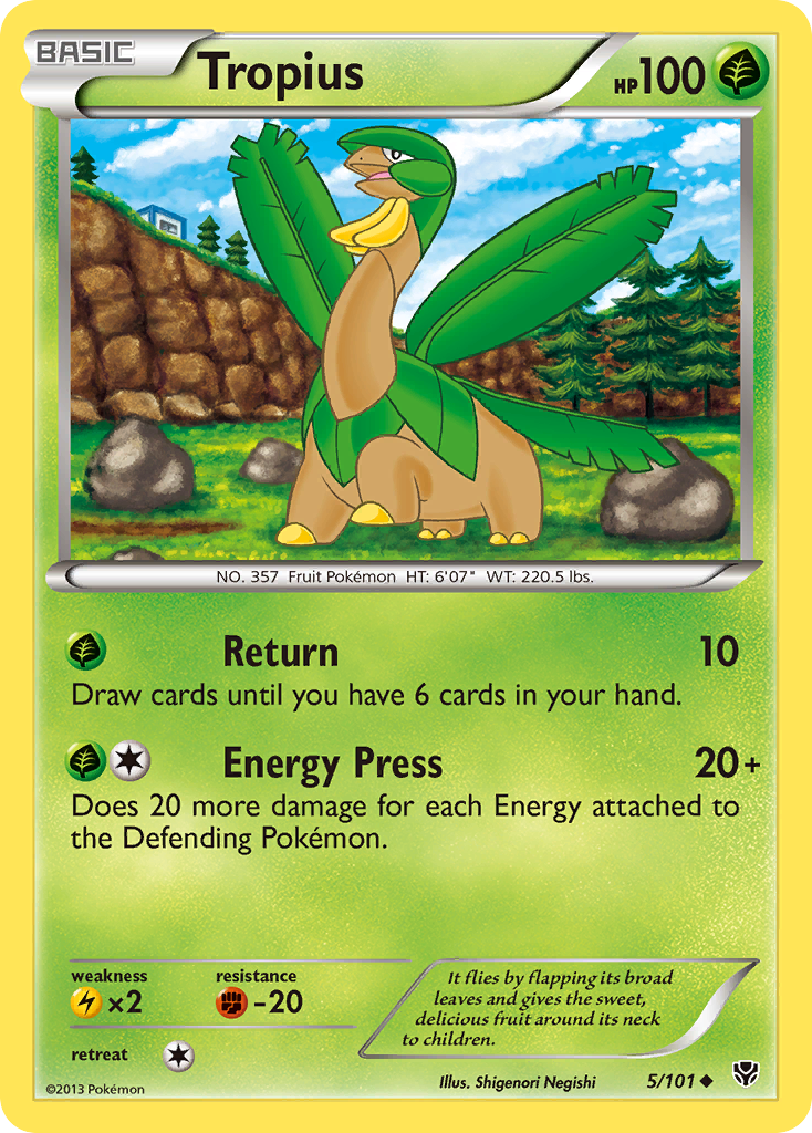Tropius bw10-5 Uncommon from Plasma Blast Set