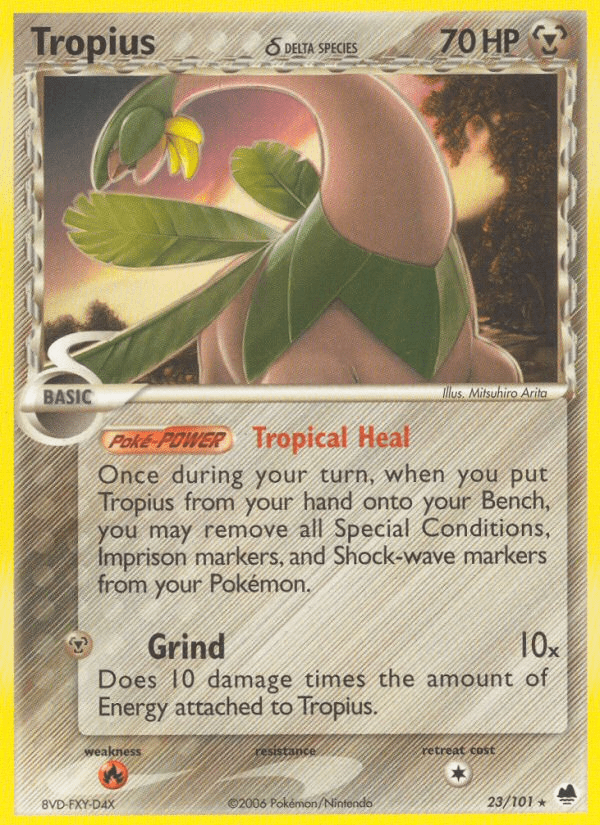 Tropius δ ex15-23 Rare from Dragon Frontiers Set