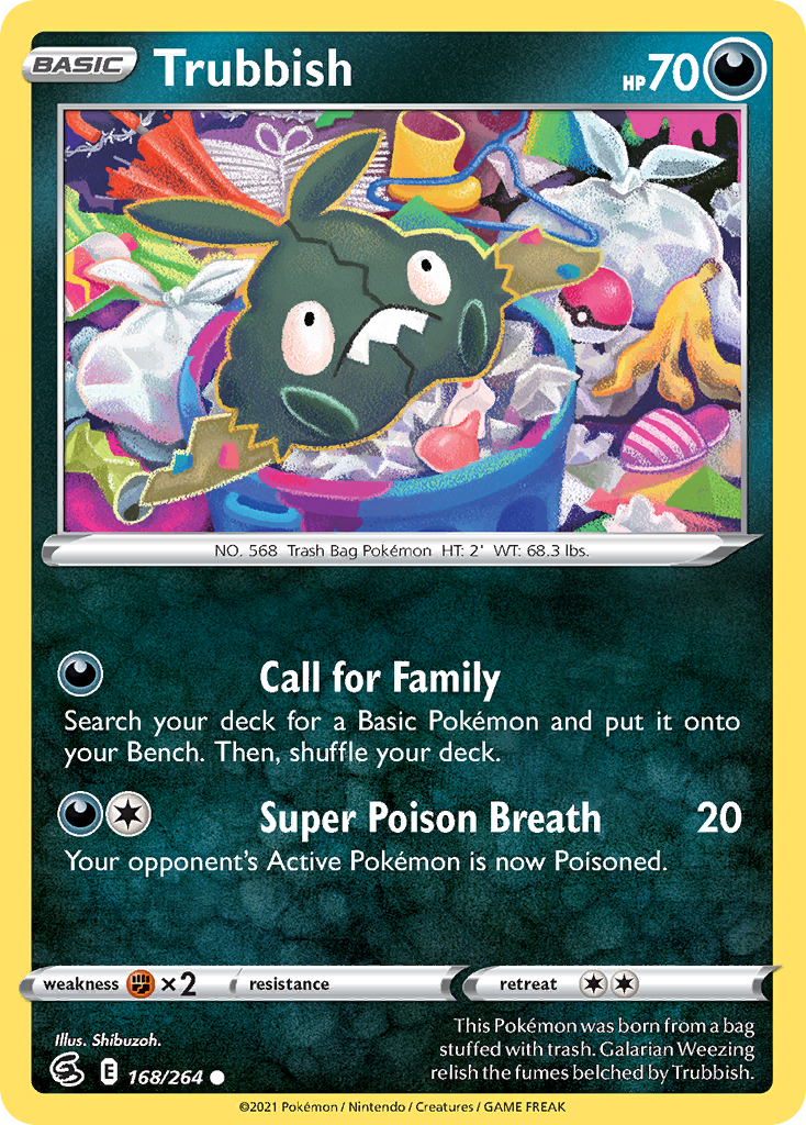 Trubbish swsh8-168 Common from Fusion Strike Set