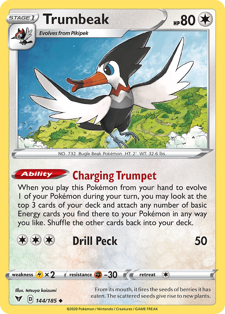 Trumbeak swsh4-144 Uncommon from Vivid Voltage Set