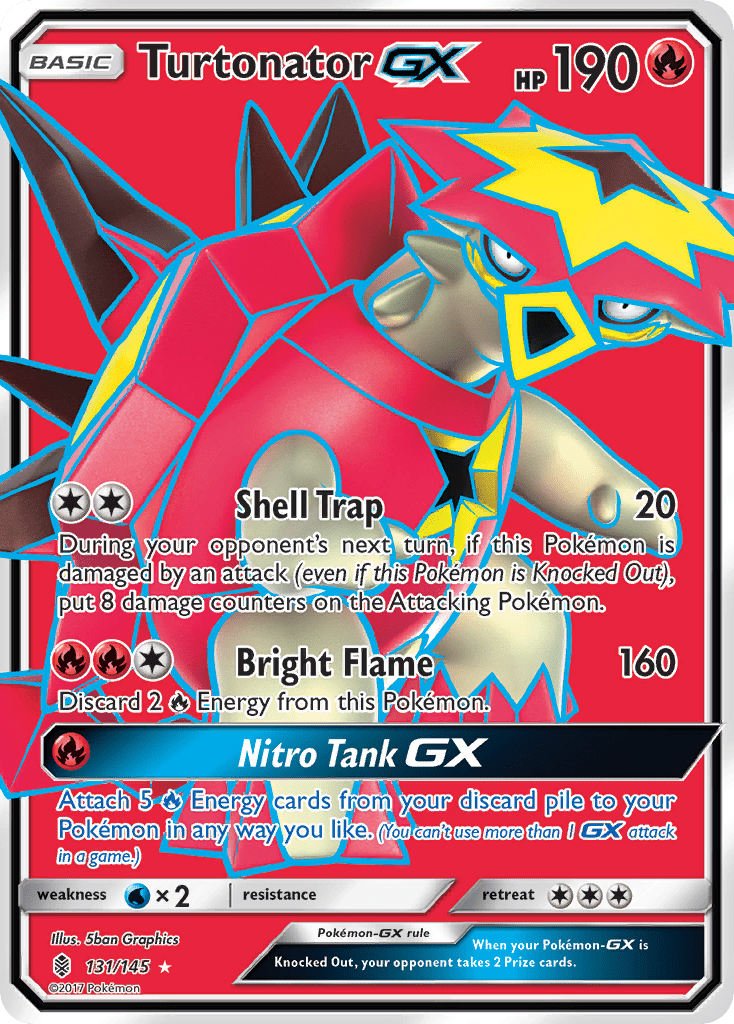 Turtonator-GX sm2-131 Rare Ultra from Guardians Rising Set