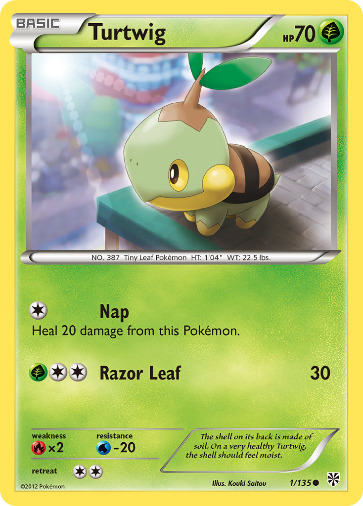 Turtwig bw8-1 Common from Plasma Storm Set