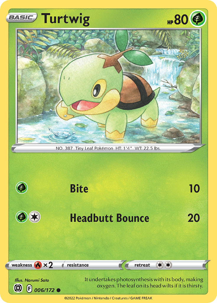 Turtwig swsh9-6 Common from Brilliant Stars Set