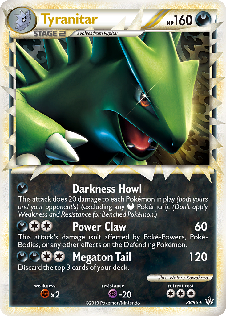Tyranitar hgss2-88 Rare Prime from HS—Unleashed Set