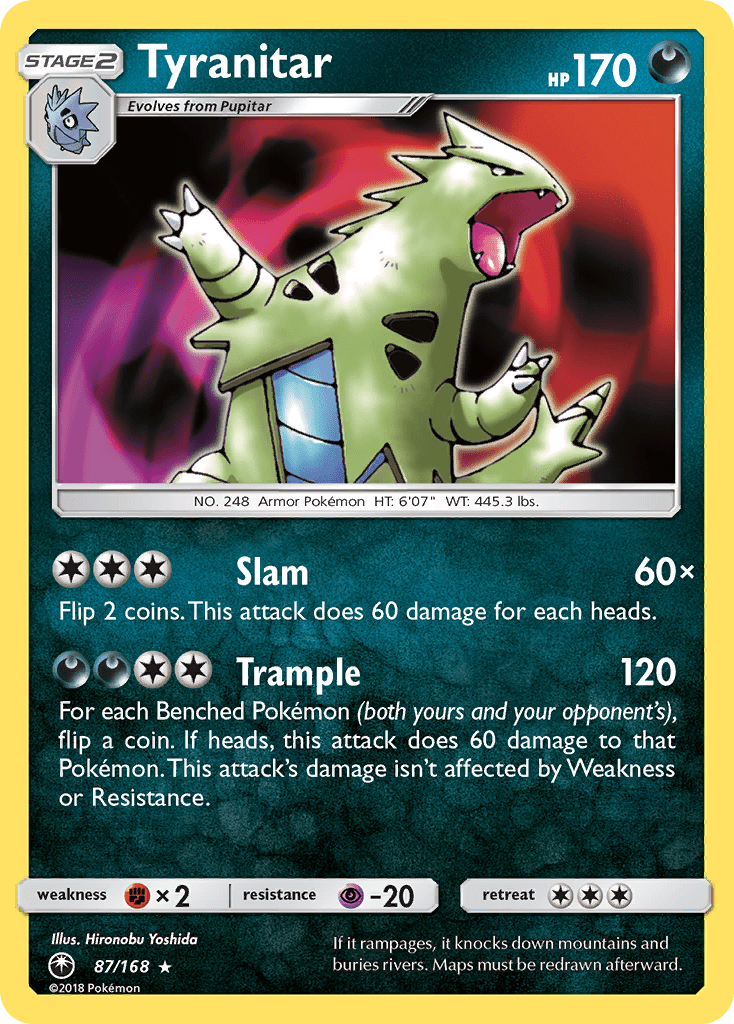 Tyranitar sm7-87 Rare Holo from Celestial Storm Set