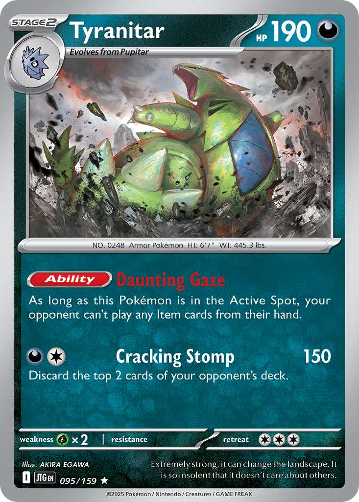 Tyranitar sv9-95 Rare from Journey Together Set