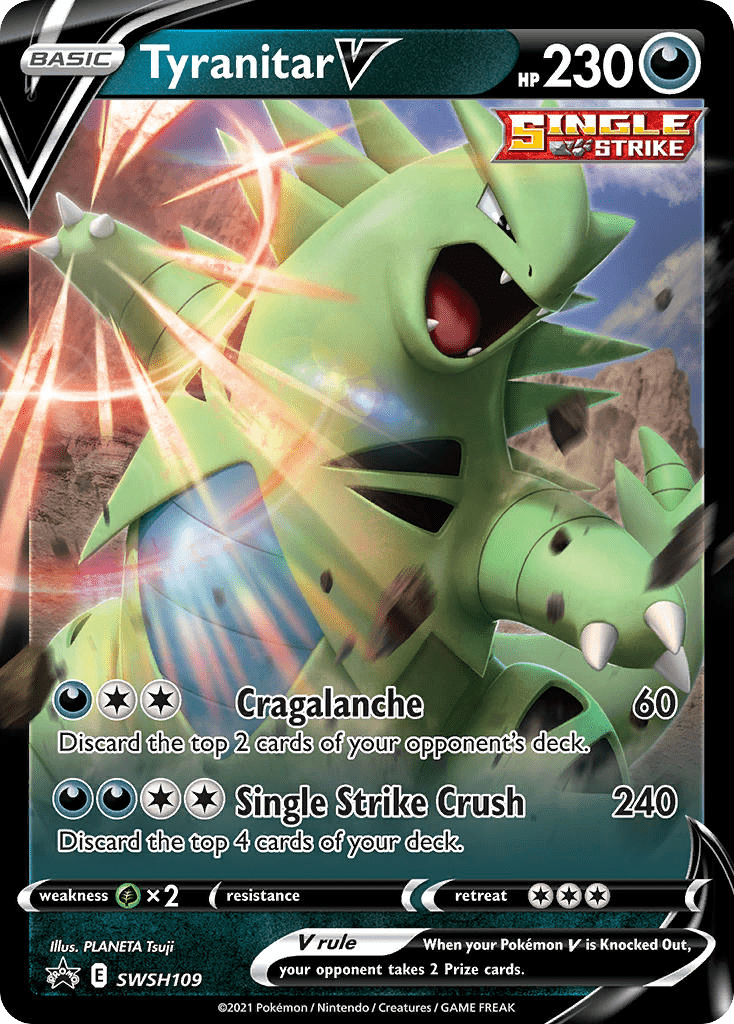Tyranitar V swshp-SWSH109 Promo from SWSH Black Star Promos Set