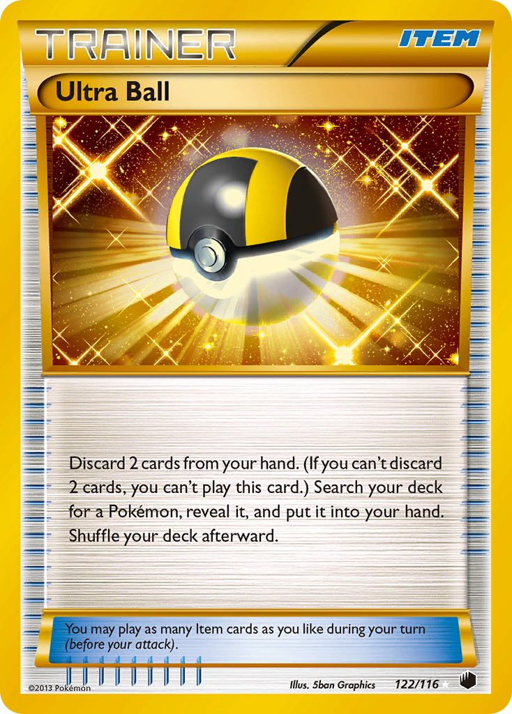 Ultra Ball bw9-122 Rare Secret from Plasma Freeze Set