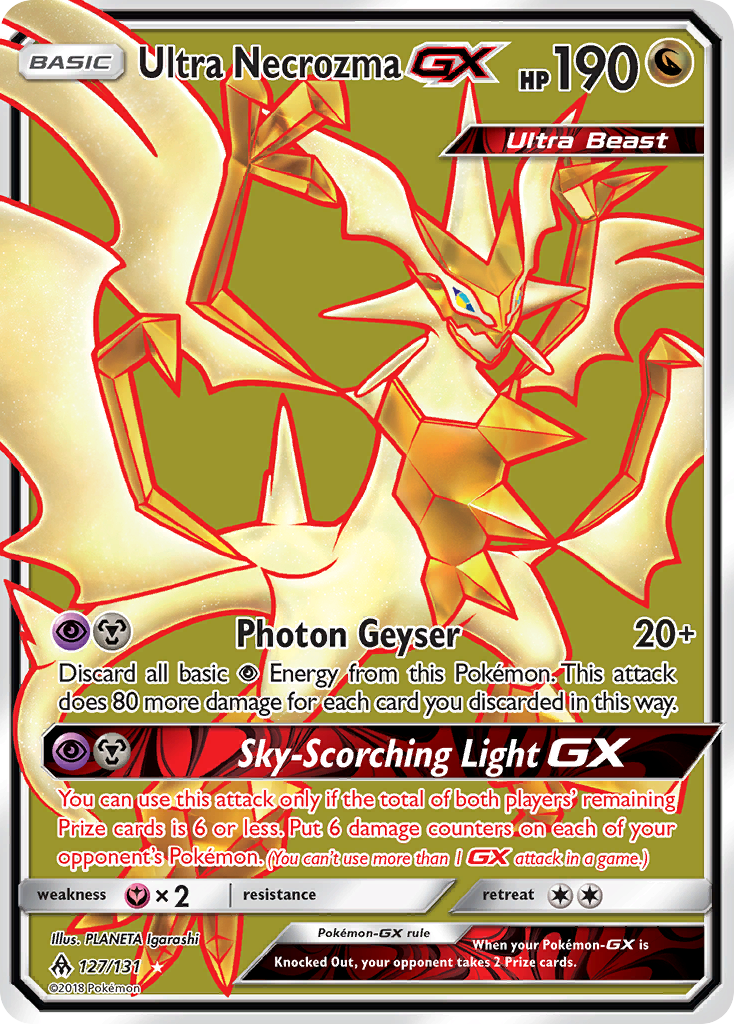 Ultra Necrozma-GX sm6-127 Rare Ultra from Forbidden Light Set