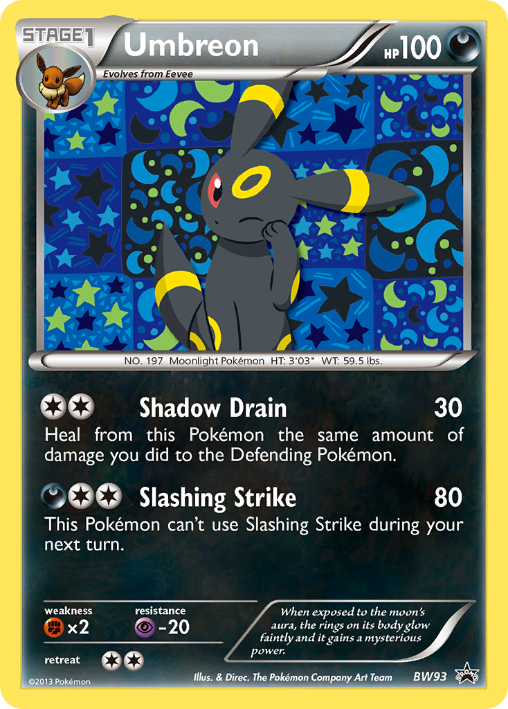 Umbreon bwp-BW93 Promo from BW Black Star Promos Set