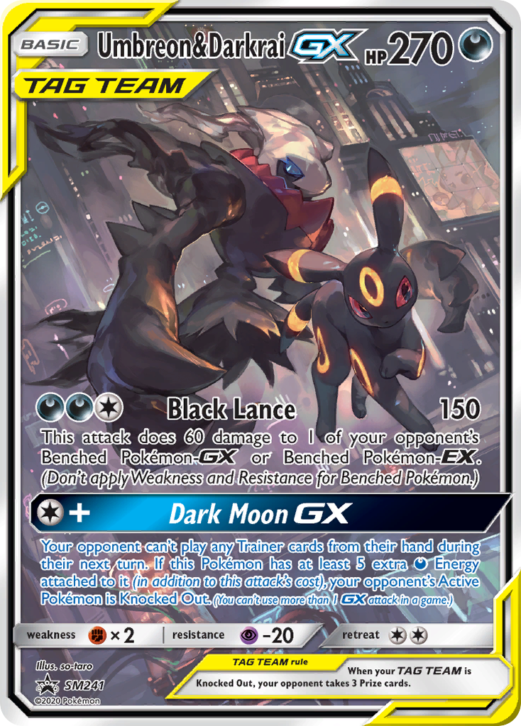 Umbreon & Darkrai-GX smp-SM241 Promo from SM Black Star Promos Set