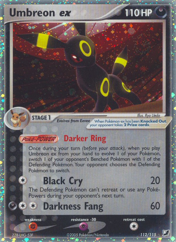 Umbreon ex ex10-112 Rare Holo EX from Unseen Forces Set